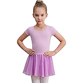 WEGETIT Leotards for Girls Ballet Dress Toddler Dance Leotard with Skirt Kids Gymnastics Outfits Ballet Dance Tutu Dress