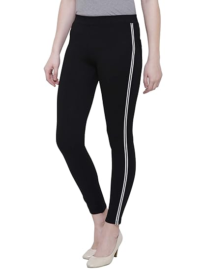 black high waisted track pants