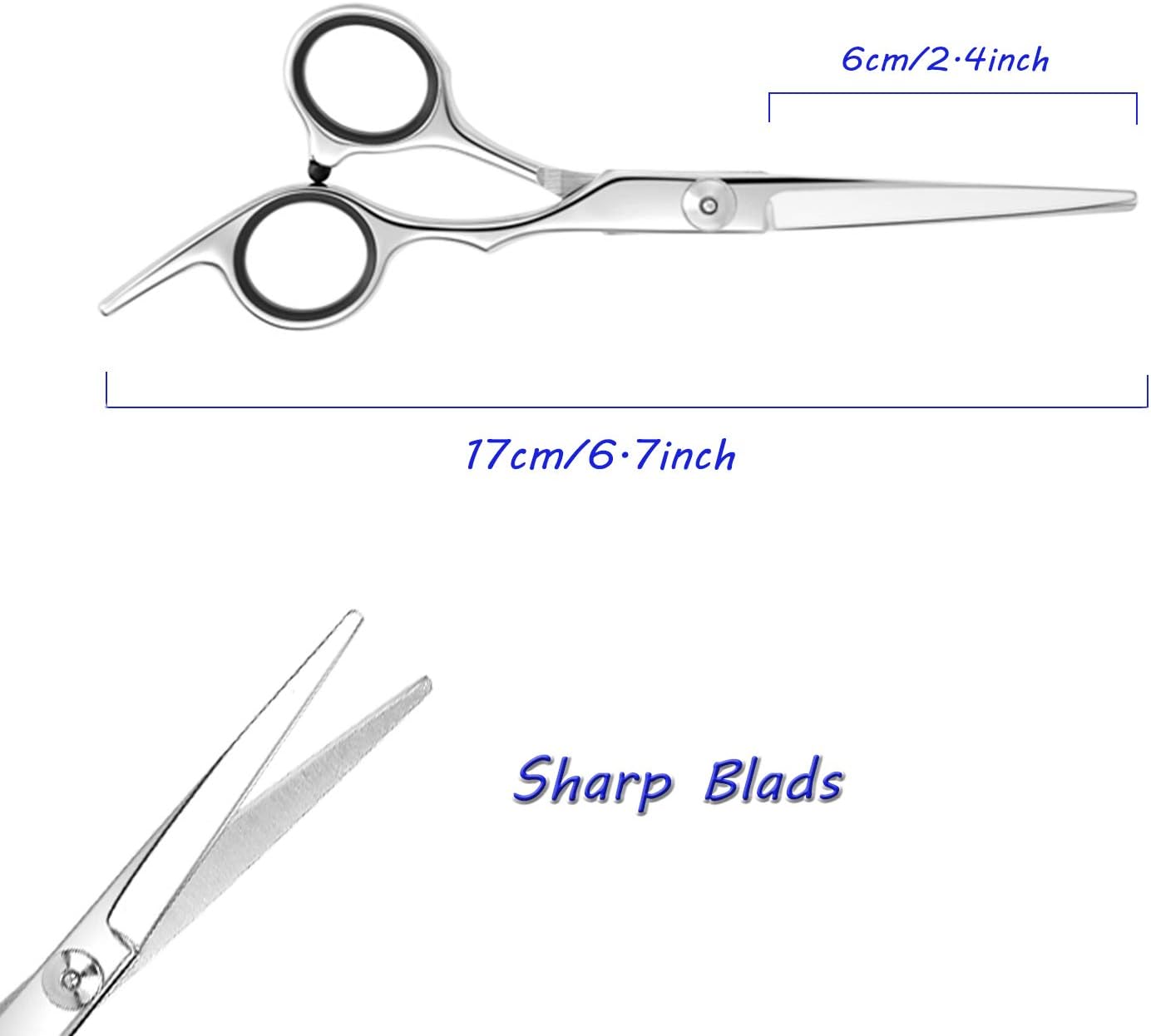 ESSOY Professional Hair Cutting Scissors/Shears (6.5-Inches), 4CR Stainless Steel Haircut Scissor with Fine Adjustment Screw for Home Salon, Barber Hairdressing Scissor for Women Men Kids : Beauty