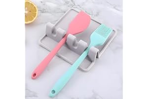 Spoon Rest Silicone 4 Compartments Gadgets Kitchen Essentials Utensil Holder Kitchen Accessories Spatula Holder Dinner Rack S