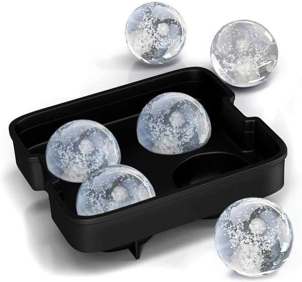 Generic Ice Ball Maker, Sphere Ice Mold, 4 x 2 Inches