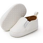 Meckior Infant Baby Girls Boys Canvas Shoes Soft Sole Toddler Slip On Newborn Crib Moccasins Casual Sneaker Austin Boy's Flat Lazy Loafers First Walkers Skate Shoe