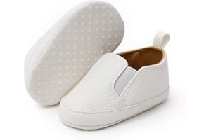 Meckior Infant Baby Girls Boys Canvas Shoes Soft Sole Toddler Slip On Newborn Crib Moccasins Casual Sneaker Austin Boy's Flat Lazy Loafers First Walkers Skate Shoe