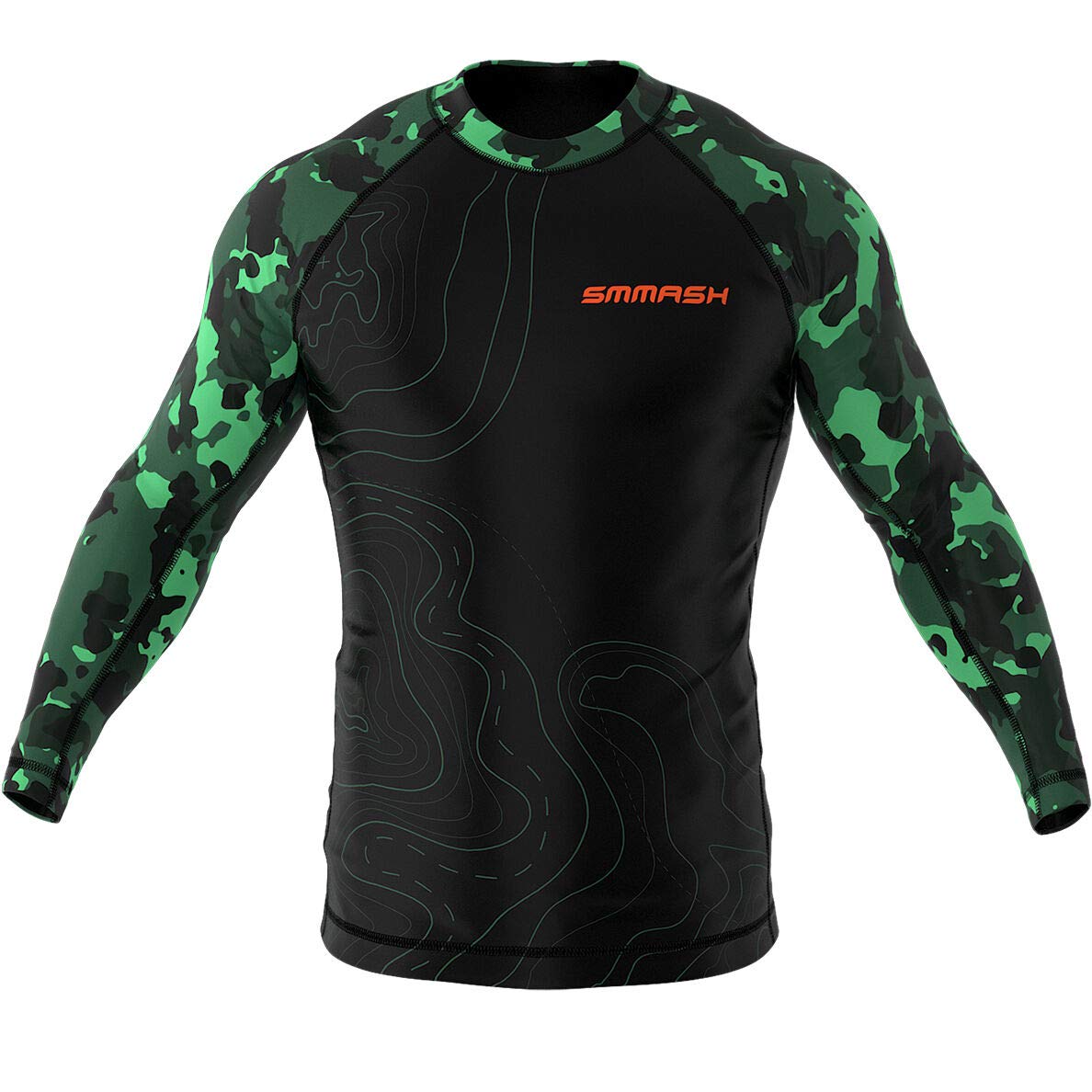 SMMASH Murk Rashguard Longsleeve for Martial Arts, Professional Sportswear, Slim Fit Compression Tops For Men, Breathable and Light, Sport Tops for MMA, Krav Maga, BJJ, Kickboxing (XL)