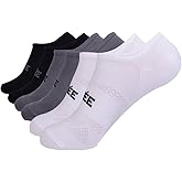 JOYNÉE Men's 6 Pack Casual Cushion Anti-Slid Cotton No Show Socks with Silicone