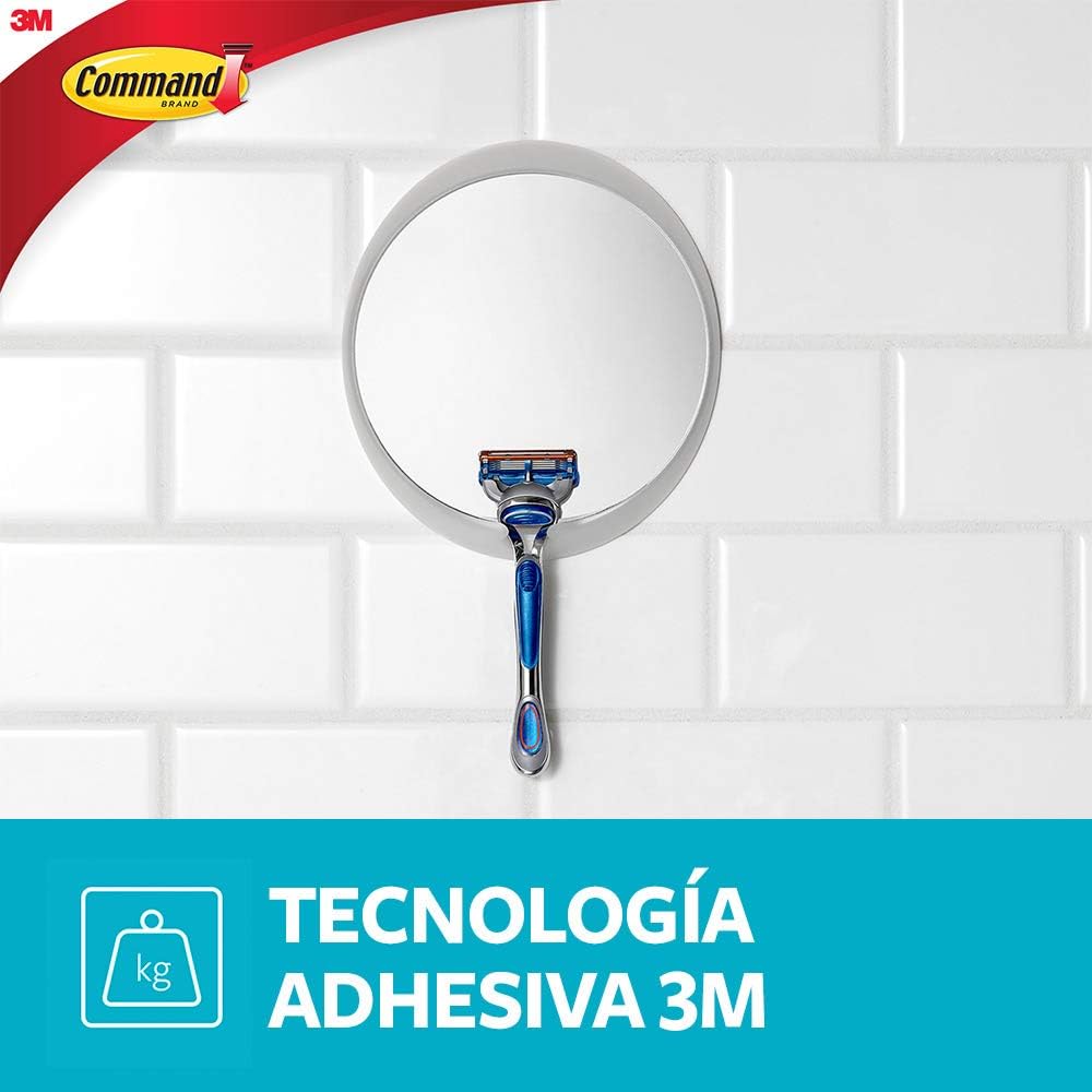 Command Fog Resistant Mirror, 1-Mirror, 2-Water-Resistant Strips (BATH15-ES), Organize your dorm - - 