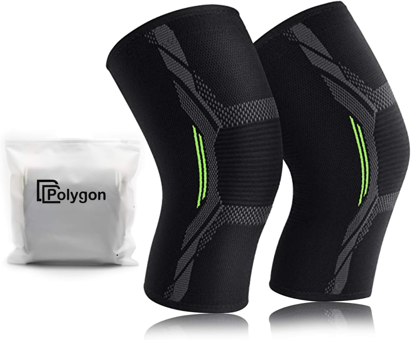 Polygon Knee Support Brace 2 Pack(Medium) Health