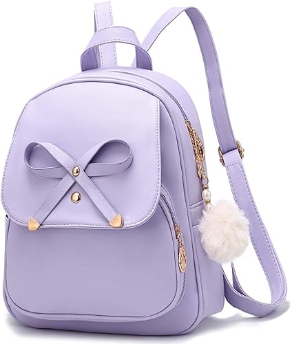 purple backpack purse