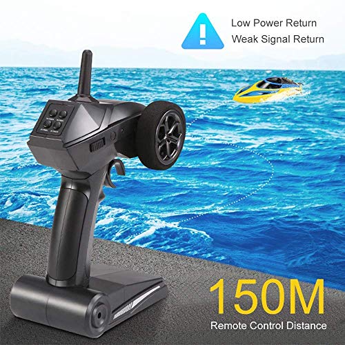 Wapipey 2.4GHz Remote Control S2 Boat Speedboat 20-25Km/h Fast Portable Self-Righting Boat for Kids and Adults RC Toys Thanksgiving