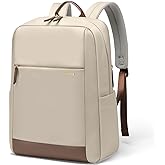 GOLF QUALITY Laptop Backpack for Women - Business Travel Anti Theft Laptop Bag Backpack Water Resistant College Computer Backpacks for Men Women Fits 15.6 Inch Notebook (Apricot)