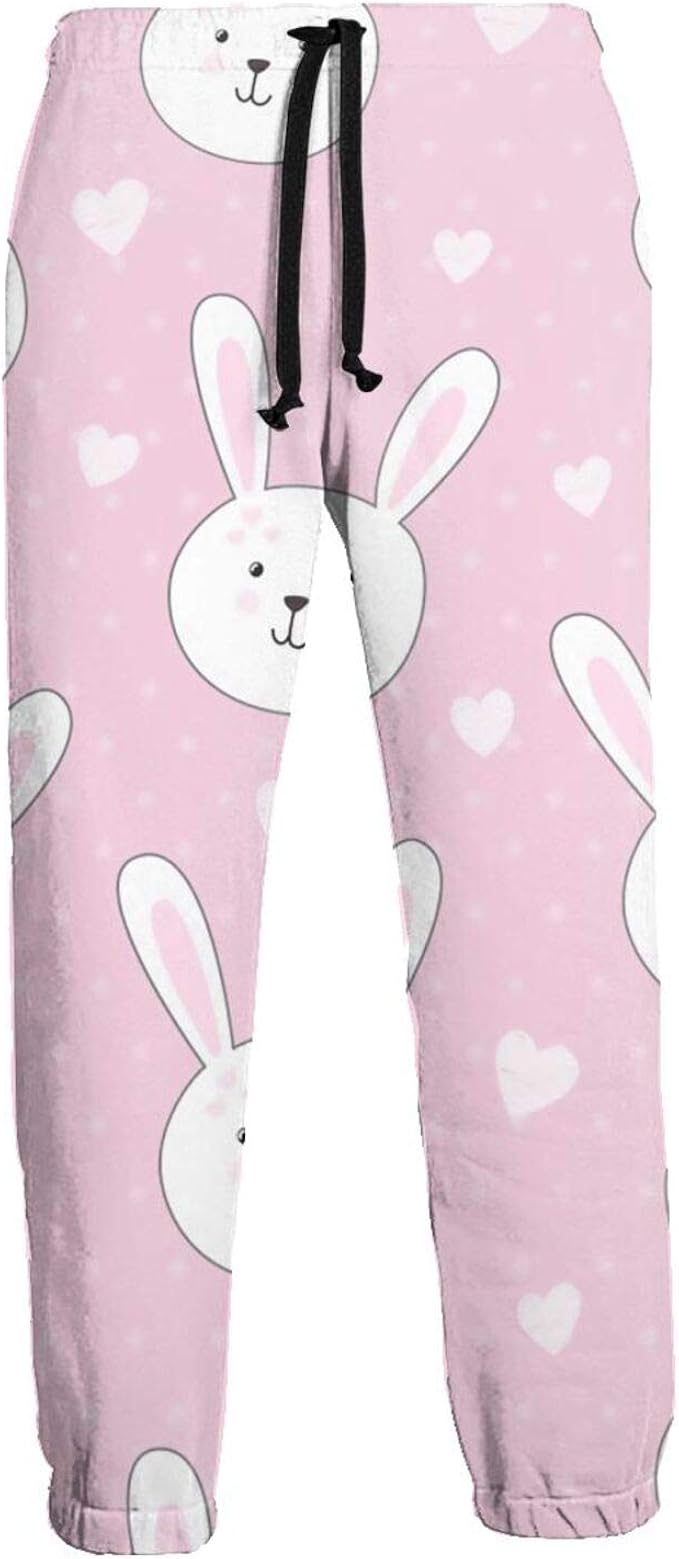 Men's Rabbit Jogger Sweatpants, Close Bottom Lounge Pants at Amazon Men