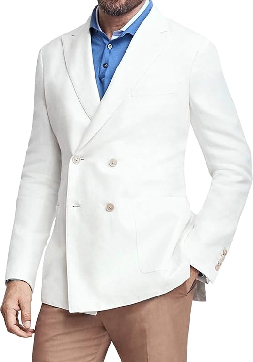 Amazon ダブルジャケット 大きいサイズ メンズ 白 テーラードジャケット メンズ ダブル 紳士 ブレザー ダブル コート ジャケット 通販