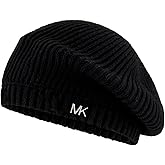 Michael Kors Womens Exposed Seam Beret, Stylish Fashion Accessory for Winter Black