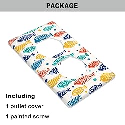 Pznen Nautical Fish Single Duplex Wall Plate