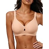 Bras for Women Wireless Supportive Bralette Push Up Full Coverage Everyday Bras No Underwire Seamless Comfort T-Shirt Bra