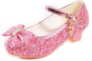 Onyxeey Princess Shoes Toddler Dress Shoes for Girls with High Heels - Comfortable & Stylish (Size 2-13)