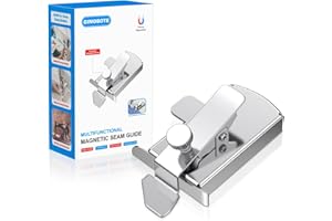 GIMOBOTE Magnetic Seam Guide for Sewing Machine,Sewing Machine Parts & Accessories, Magnetic Seam Guide with Clip, Multifunctional Hemmer Guide & Hem Guide for Universal Sewing Machine