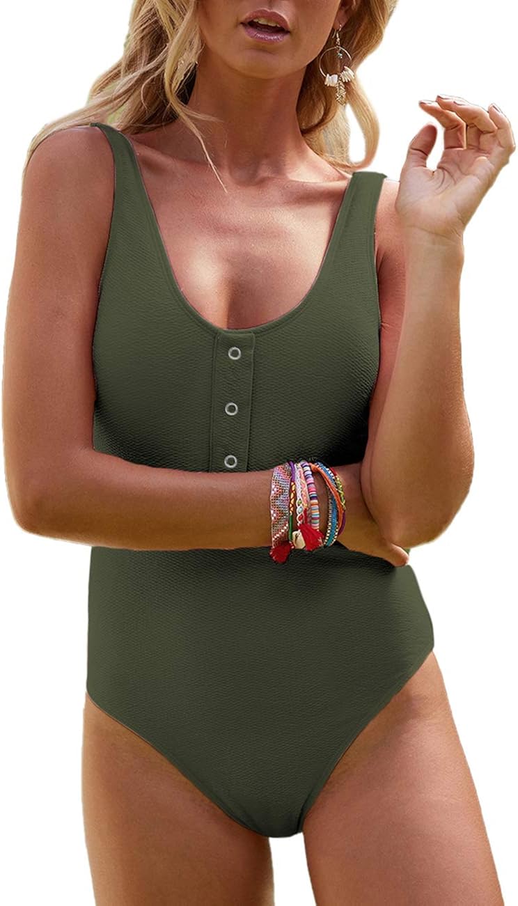 Bsubseach Women Tummy Control One Piece Bathing Suit Criss Cross Back Swimsuit Swim Clothing Accessories Ourvagabondstories Com