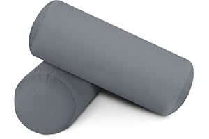 Utopia Bedding Bolster Pillows Insert (Pack of 2, Grey) - 6 x 16 Inches Bed and Couch Pillows - Indoor Decorative Pillows