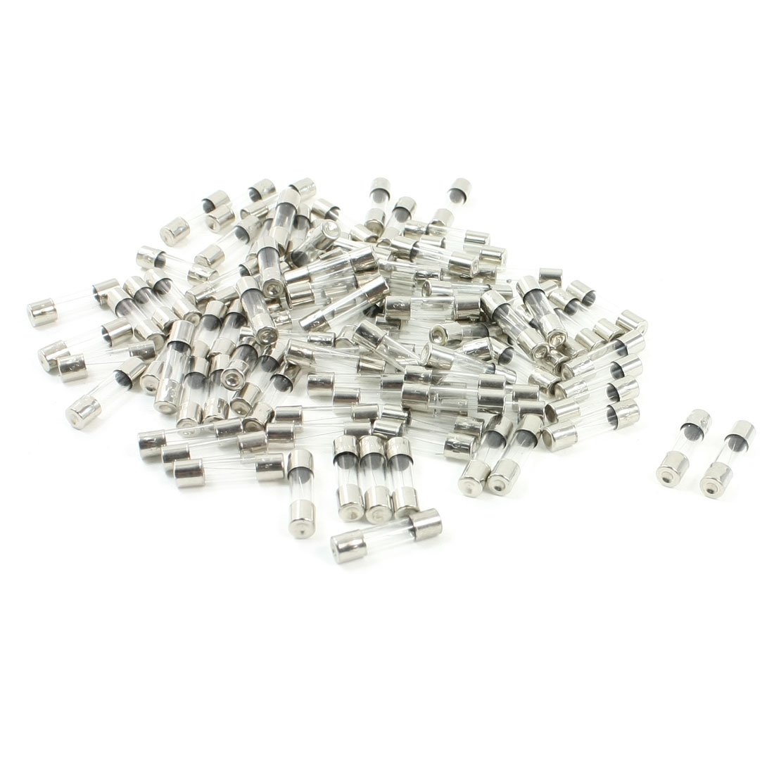 sourcingmap 100 Pcs 250 Volts 3Amp Fast Blow Type Glass Tube Fuses 5 x 20mm