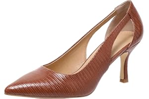 Bplangat Women's Pumps Pointed Toe Pump Shoes Kitten Heel Comfort Cut Out Dress Shoes for Office Wedding Party Dressy Casual, US Size 5-11