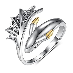 Daixiya Dragon Ring 925 Sterling Silver Adjustable