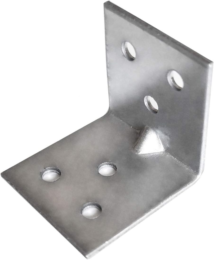 OMIDEAS 20 x Corner Brackets (30 x 30 x 30) Angle Reinforced Metal Braces Wood Timber Galvanised Steel Sheet Connecting Joining Fixing L Repair Connector