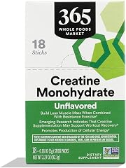 365 by Whole Foods Market Creatine Monohydrate Stick Pack Box 18ct, 5 GR