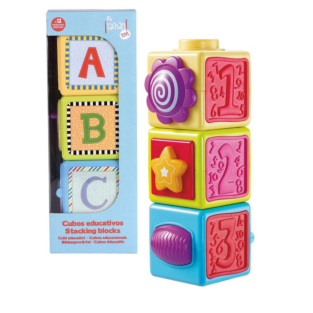 infunbebe Learning & Activity Cubes.TACHAN Educational Toys, Multicolor (782T00504)