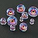 ZS Acrylic Transparent Purple Eyeball Fashion Ear Plugs Tunnel Expander Gauges Piercing (Gauge=3/4