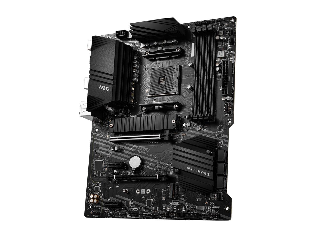 Placa base MSI B550-A PRO ProSeries (AMD Ryzen 5000, AM4, DDR4, PCIe 4.0, SATA 6Gb/s, M.2, USB 3.2 Gen 2, HDMI/DP, ATX)