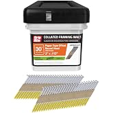Grip Rite Prime Guard GR04HG1M 21 Degree Plastic Strip Round Head Hot Dipped Galvanized Collated Framing Nails, 2" x 0.113"
