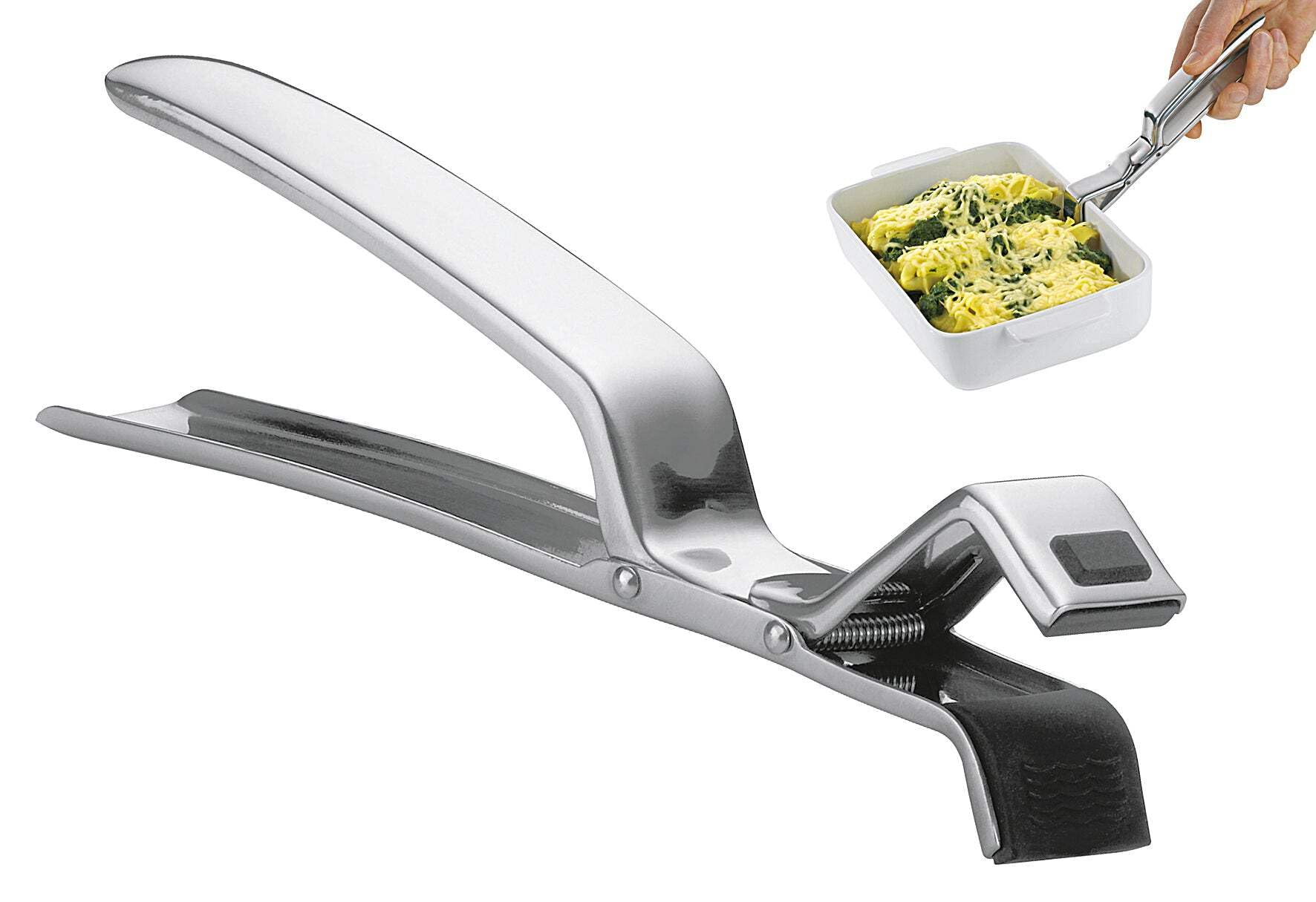 Kela "Maria Oven Tongs, Stainless Steel, silver, 19 cm