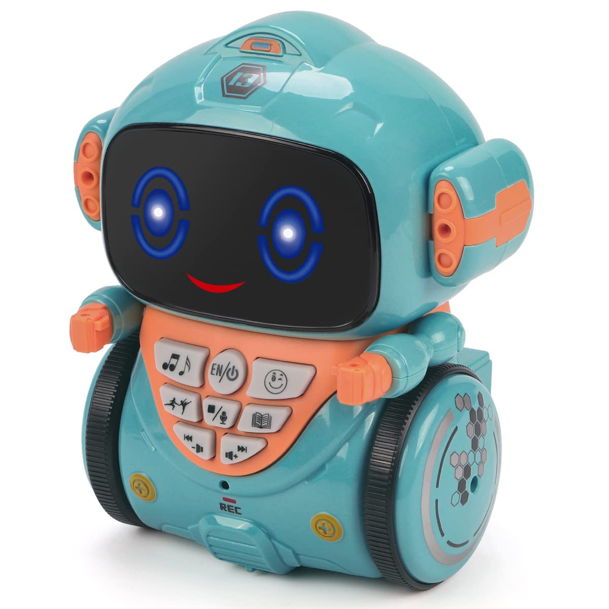 KaeKid Robot Toys for Kids, Interactive Smart Robot with Voice Control, Speech Recognition, Singing, Dancing, Repeating and Recording, Telling a Story, Gifts for 3 4 5 6 7 Year Old (Blue)