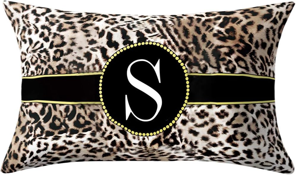 Leopard Pillow Cases, GreatestPAK New 30x50CM Letter Alphabet Throw Pillowcase Sofa Decorative Office Car Home Cushion Cover