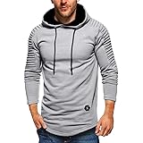 solid pleated sleeve hem curved long fleece hoodie