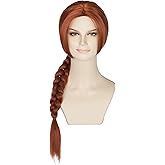 Miss U Hair Women Princess Long Reddish Brown Braided Wig Cosplay Party Wig
