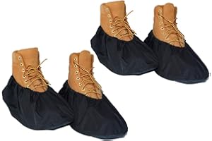 MAGICDESIGN 2 Pairs Non Slip waterproof Reusable shoe Covers for contrators and Carpet Floor Protection, Machine Washable.LARGE
