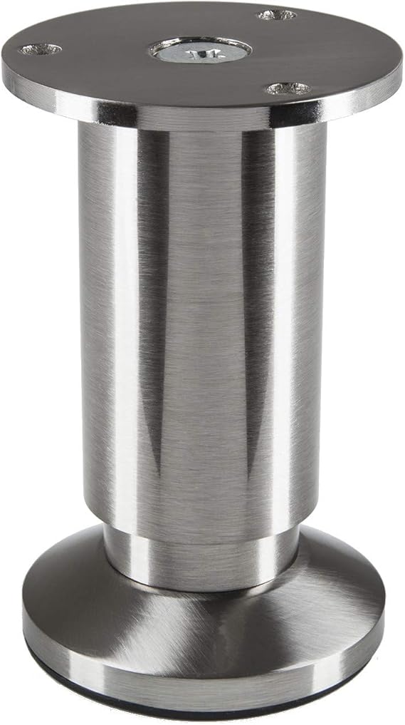 Möbelfuß verstellbar Schrankbein Edelstahloptik gebürstet, belastbar