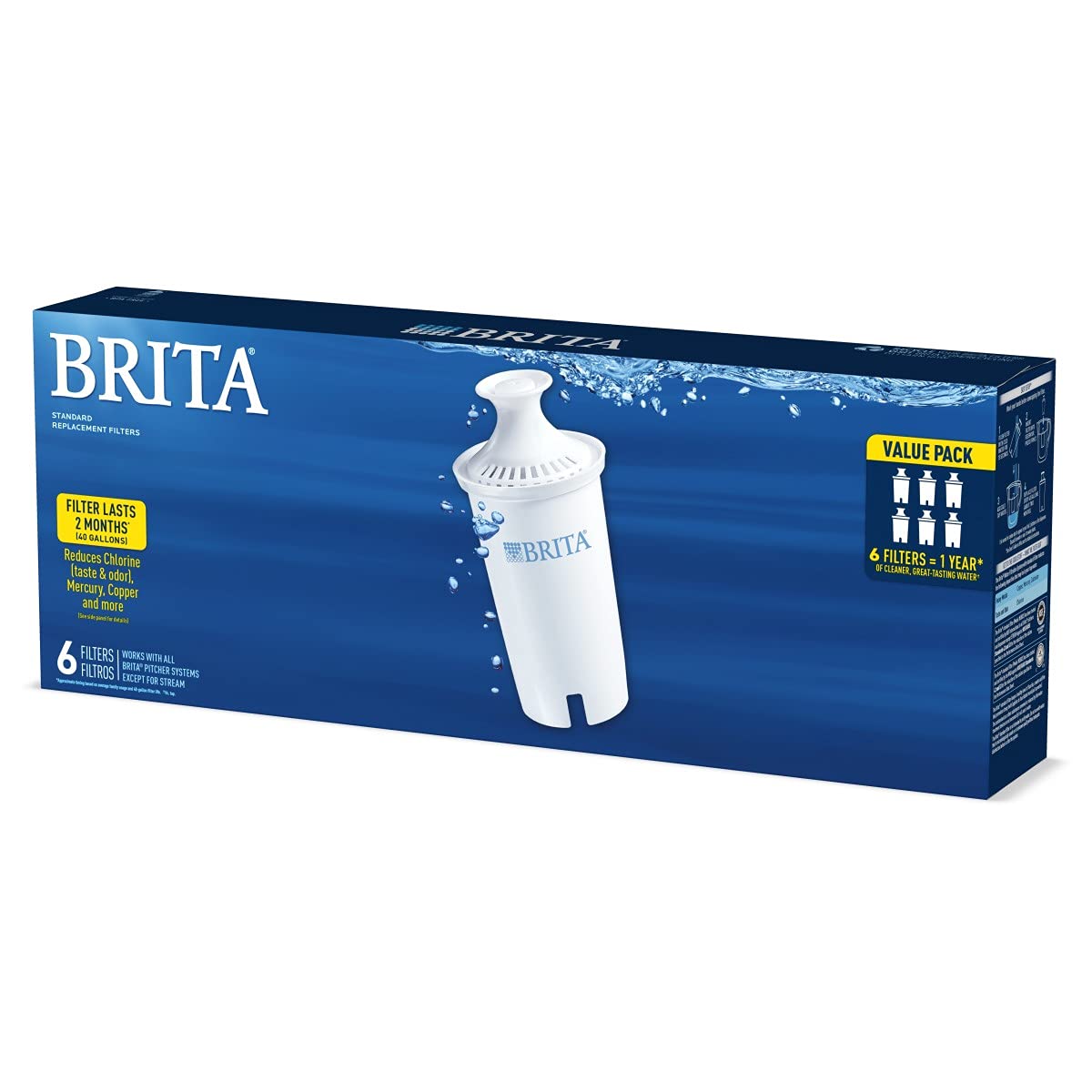 Britaピッチャー専用 交換用フィルター 6ct 35557 [並行輸入品]