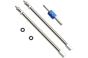 ARACEY 6Inch Dually Valve Stem Extenders,Set of 2Pcs,Heavey Duty,150mm Straight Metal Dual Wheel Valve Stem Extensions for Truck Tires, RV Tires, Motorhome, Coach, Pickup, Motorcycle, Bike, Trailer