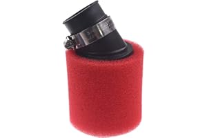 COEFEPIY 32mm Red Bent Air Filter Bent Foam Cleaner For 50cc 70cc 90cc 110cc 125cc Motorcycle ATV Quad Scooter Go Kart Moped Pit Dirt Racing Super Pocket Bike for Yamaha Suzuki