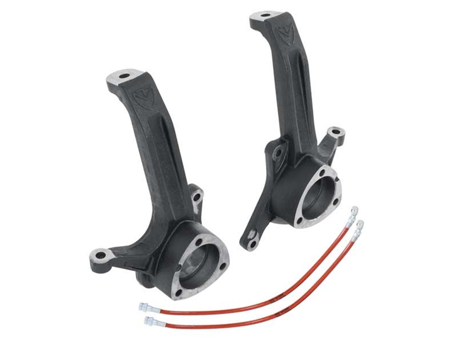 Photo 1 of MaxTrac SUSPENSION'S Part# 703030B is A Pair of 4" Lift SPINDLES CAST from DUCTILE Steel & E-Coated Black