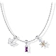 PAVOI Adjustable Whimsical Gold Charm Necklace for Women, 14K Gold Plated Cute Dainty Pendant Necklaces with Charms Set, Hypoallergenic Chain Trendy Cubic Zirconia Heart Religious Sports Pearl Pendant