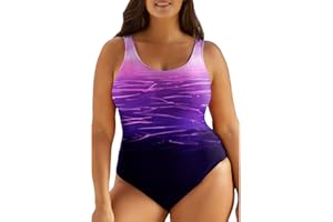 Eytino Plus Size Swimsuit for Women Back Crisscross Sports Tummy Control One Piece Bathing Suits(1X-5X)