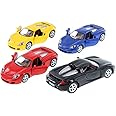 KiNSMART Porsche Carrera GT SetOf4 5" 1:36 Scale Die Cast Metal Model Toy Race Car