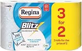 Regina Blitz Kitchen Roll 12 x 3 Pk 3 Ply Heavy Duty Sheets 70 per Roll