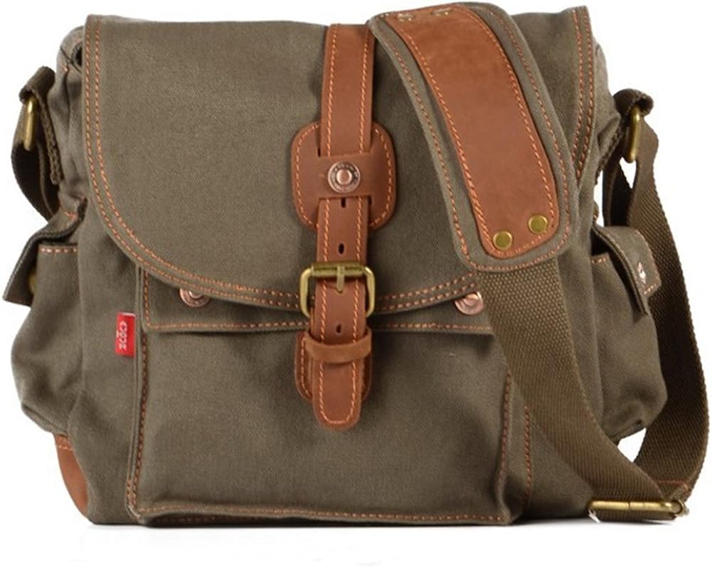 Small Vintage Canvas Messenger Bag Ipad Adjustable Shoulder Cross Body Bag Business Working