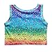 Anbaby Girls 3 Pcs Princess Mermaid Tail Swimwear Swimsuit Bikini Set Rainbow 1 140CM