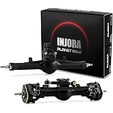 INJORA +4mm Front and Rear Nylon Planet Axles with Double Joint Shafts & Brass Steering Knuckles for 1/24 Axial SCX24
